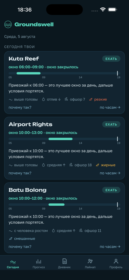 Экран «Сегодня»